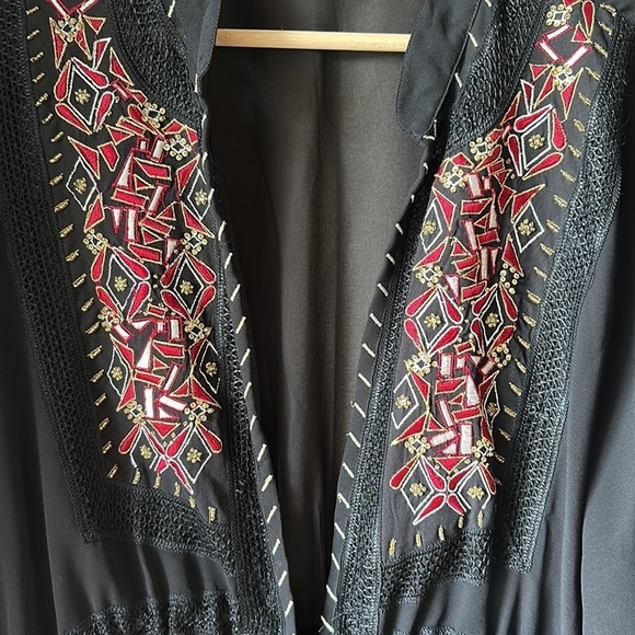 CATO Embroidered Long Sleeve Kimono Coverup - Picture 5 of 9